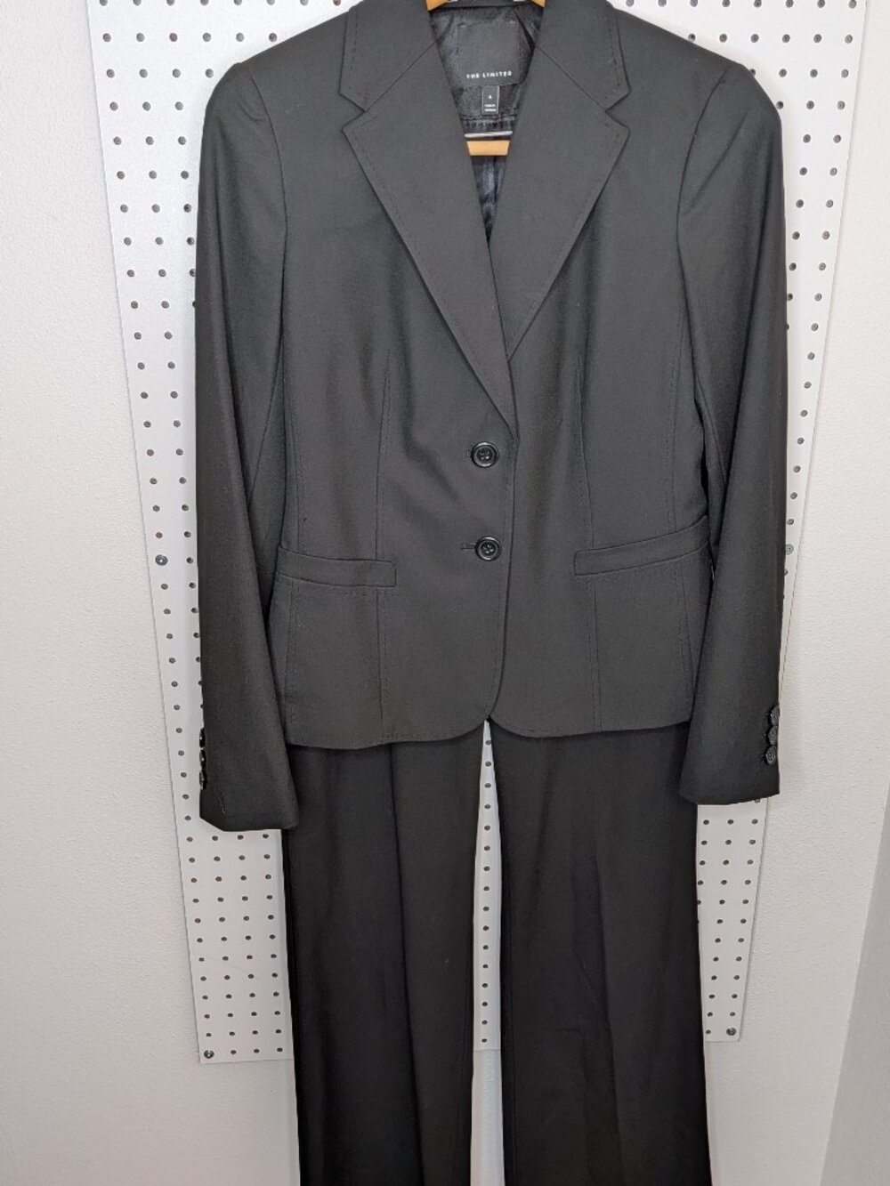 Tall 4 Long The Limited Black Pant Suit Set Two Button Blazer Drew Fit Trousers